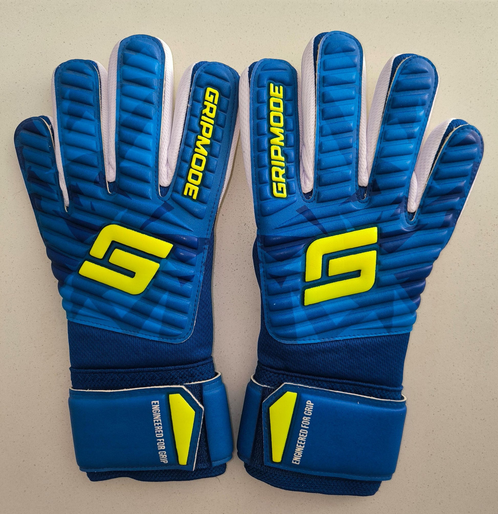 GRIPMODE Clásicos Azul – Guantes de Portero con Látex Griptec® para Niños y Adultos | Agarre Profesional en Todo Clima