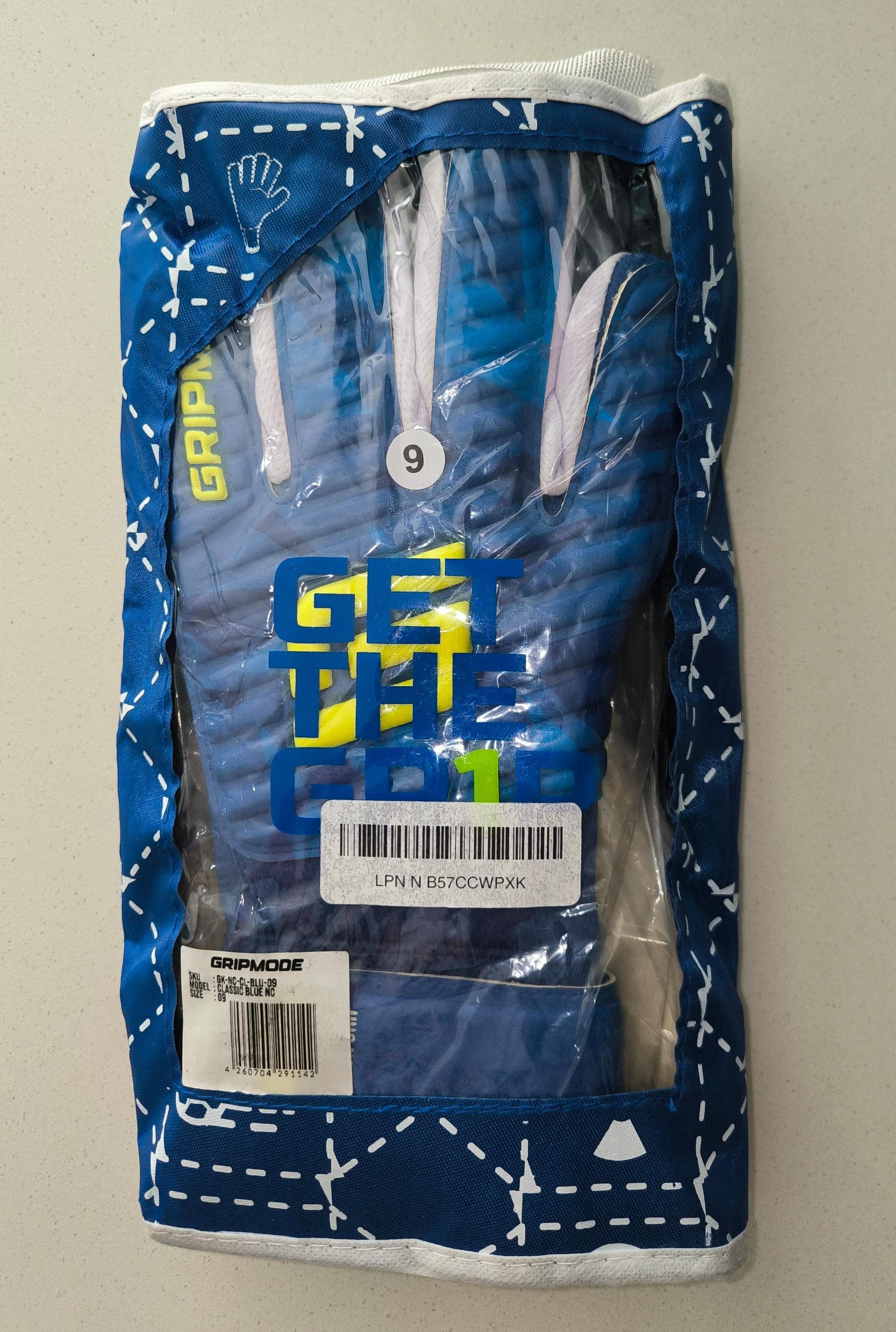 GRIPMODE Clásicos Azul – Guantes de Portero con Látex Griptec® para Niños y Adultos | Agarre Profesional en Todo Clima