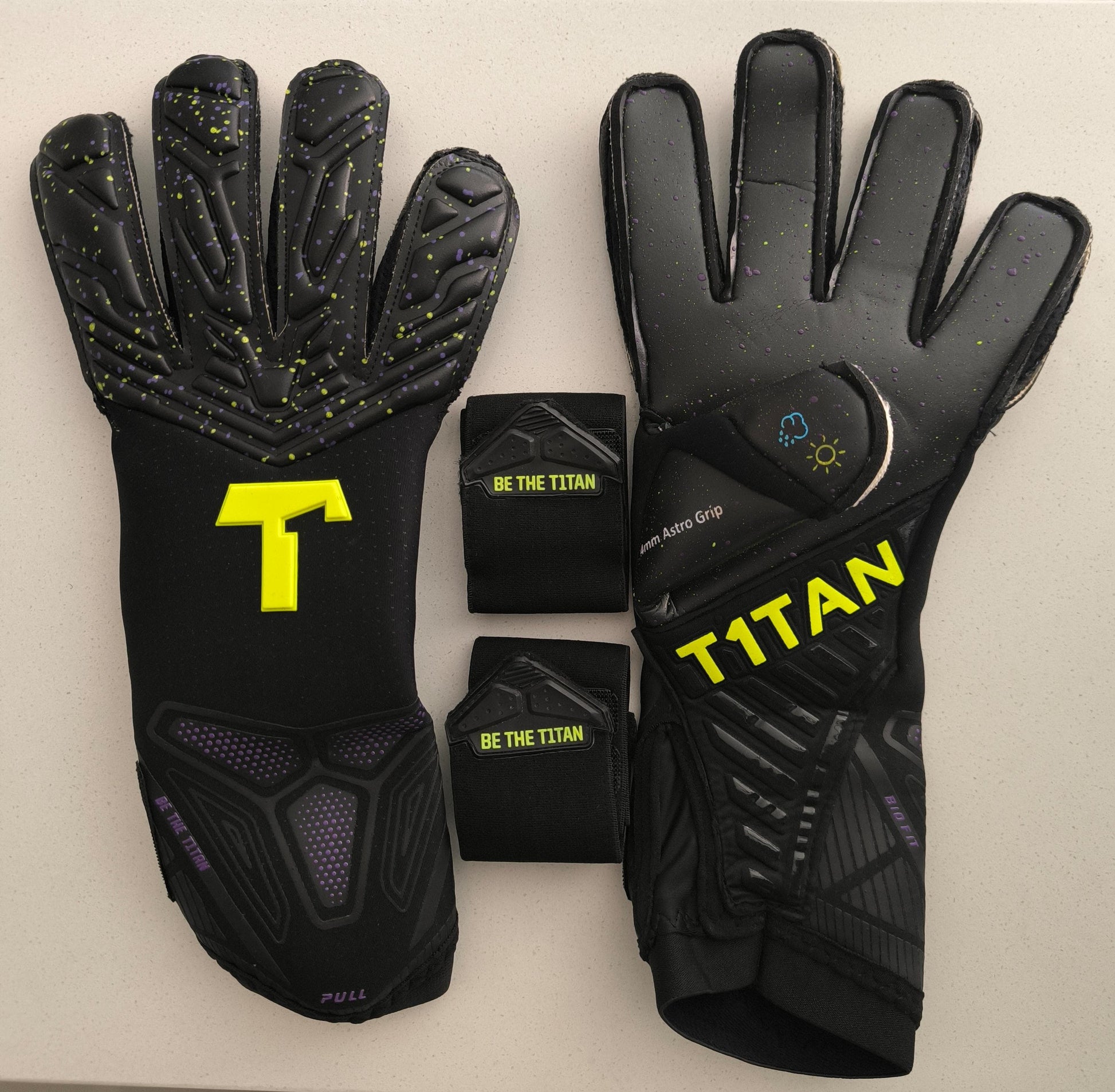 T1TAN Alien Galaxy – Guantes de Portero Profesionales para Fútbol, disponible para adultos