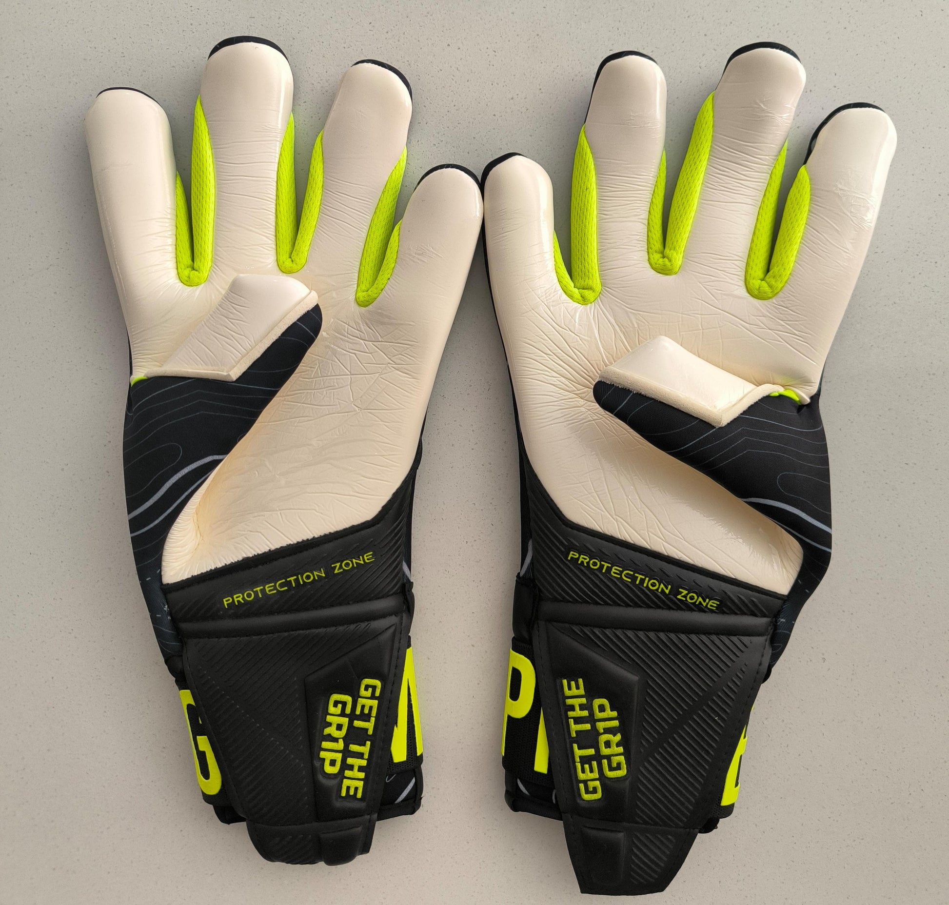 GRIPMODE Guantes de Portero Ultra Hybrid para Adultos con Látex Griptec® – Para Todo Tipo de Clima, Protección Profesional para Fútbol