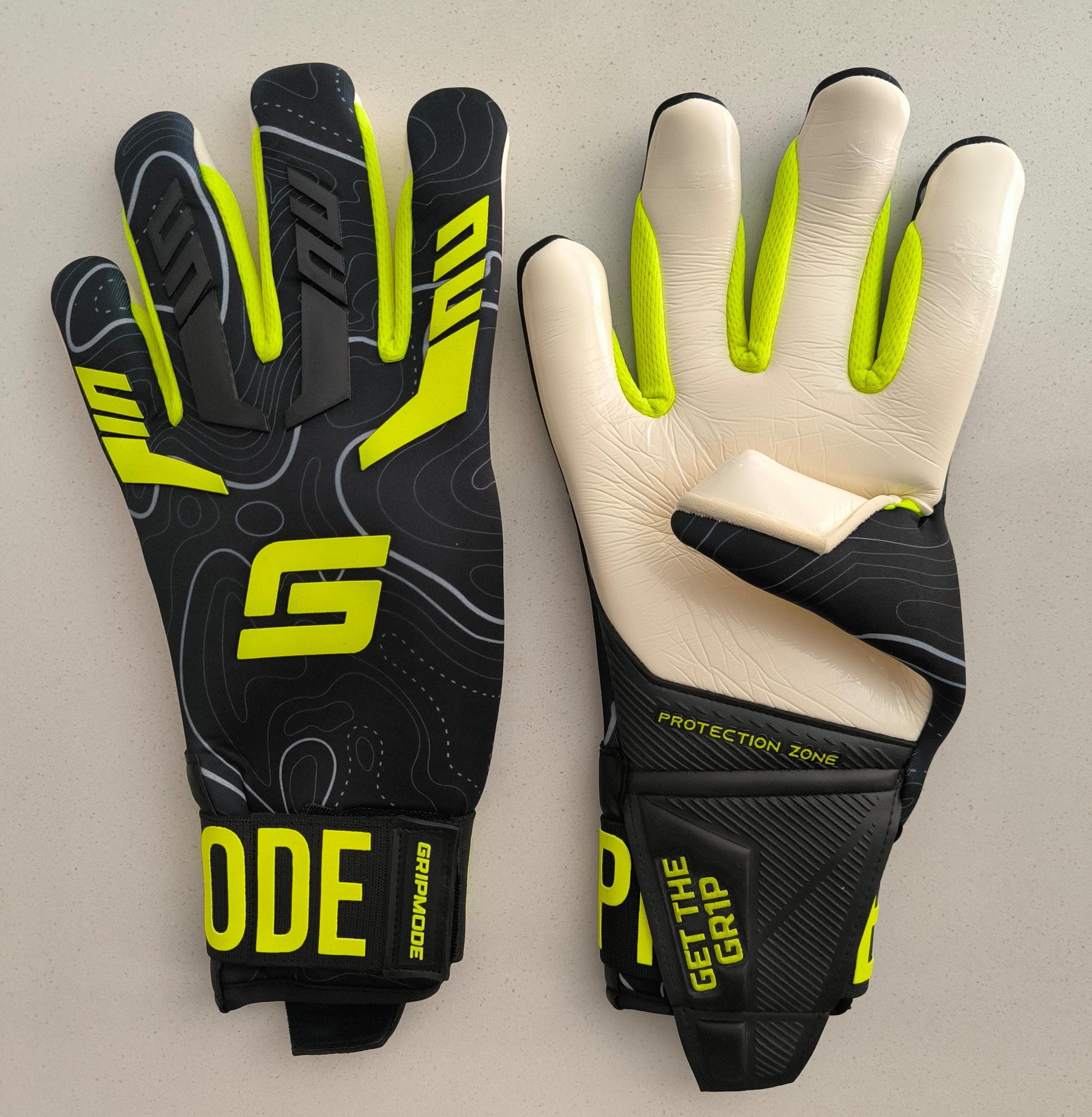 GRIPMODE Guantes de Portero Ultra Hybrid para Adultos con Látex Griptec® – Para Todo Tipo de Clima, Protección Profesional para Fútbol