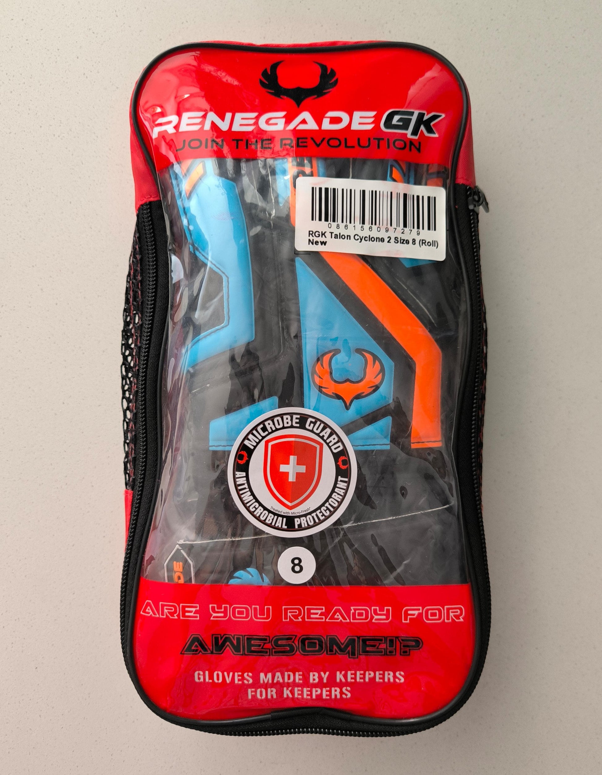 RENEGADE GK Talon – Guantes de Portero con Protector Microbiano, Pro-Tek Fingersave, Hyper Grip