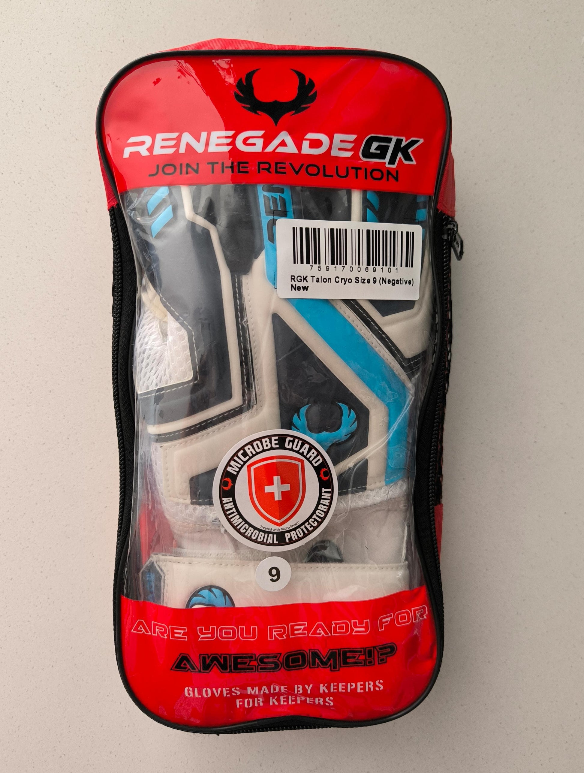 RENEGADE GK Talon – Guantes de Portero con Protector Microbiano, Pro-Tek Fingersave, Hyper Grip