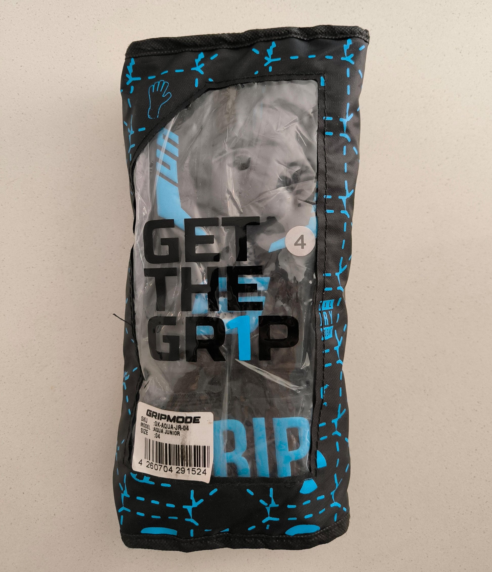 GRIPMODE Guantes de Portero para Niños – Aqua Azul | Protección con Fingersave, Agarre Profesional y Látex de Alto Rendimiento