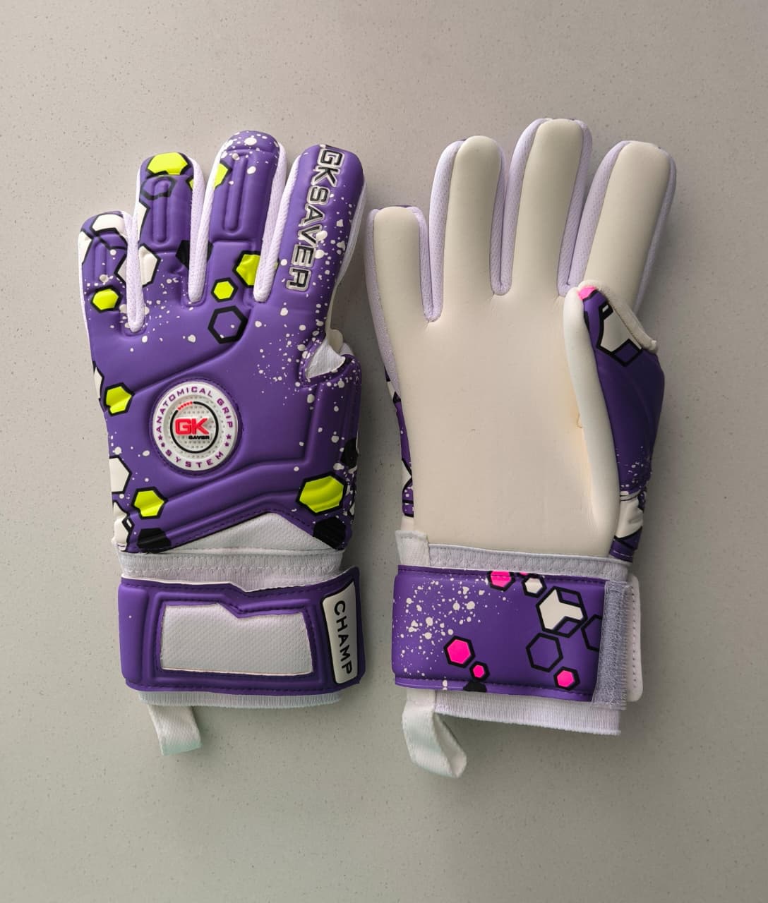 Guantes de Arquero GK Saver Champ B2 Purple Kids Goalie Gloves