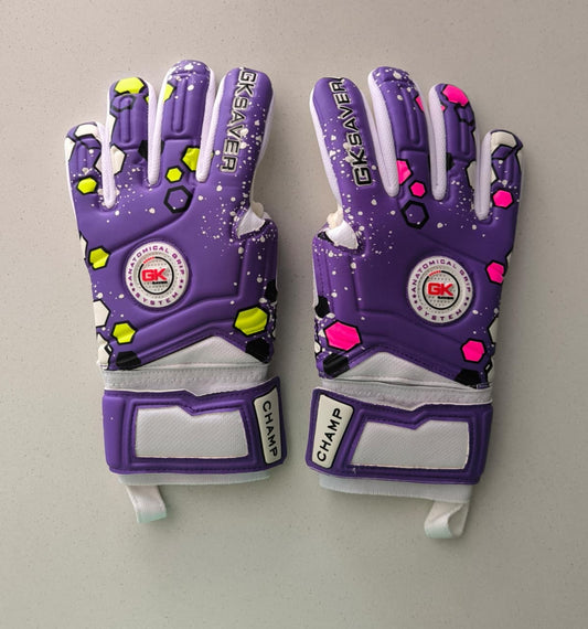 Guantes de arquero GK Saver Champ B2 Purple Kids Goalie Gloves